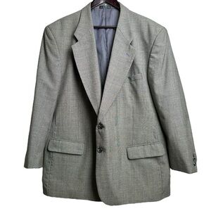 Vintage Oleg Cassini Size 48R Patterned Sport Coat Blazer New Wool Men's Retro